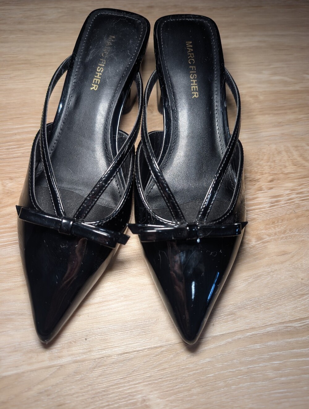 Marc Fisher Patent Leather Kitten Heel
